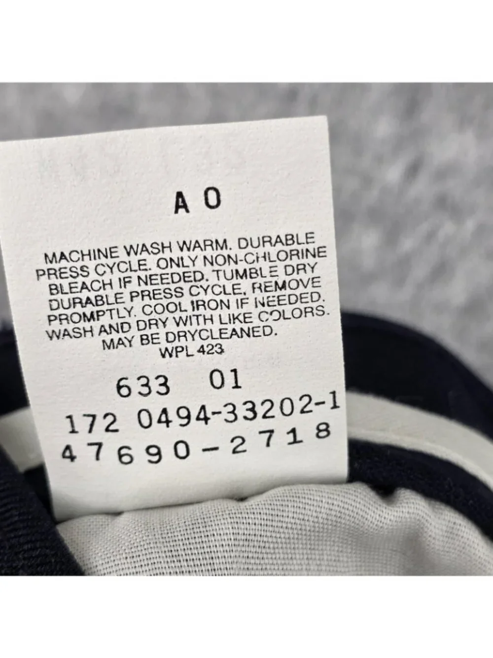 Levi's Action Slacks Pants Mens 42x32 Navy Blue Flat Front Dress Pants NWT